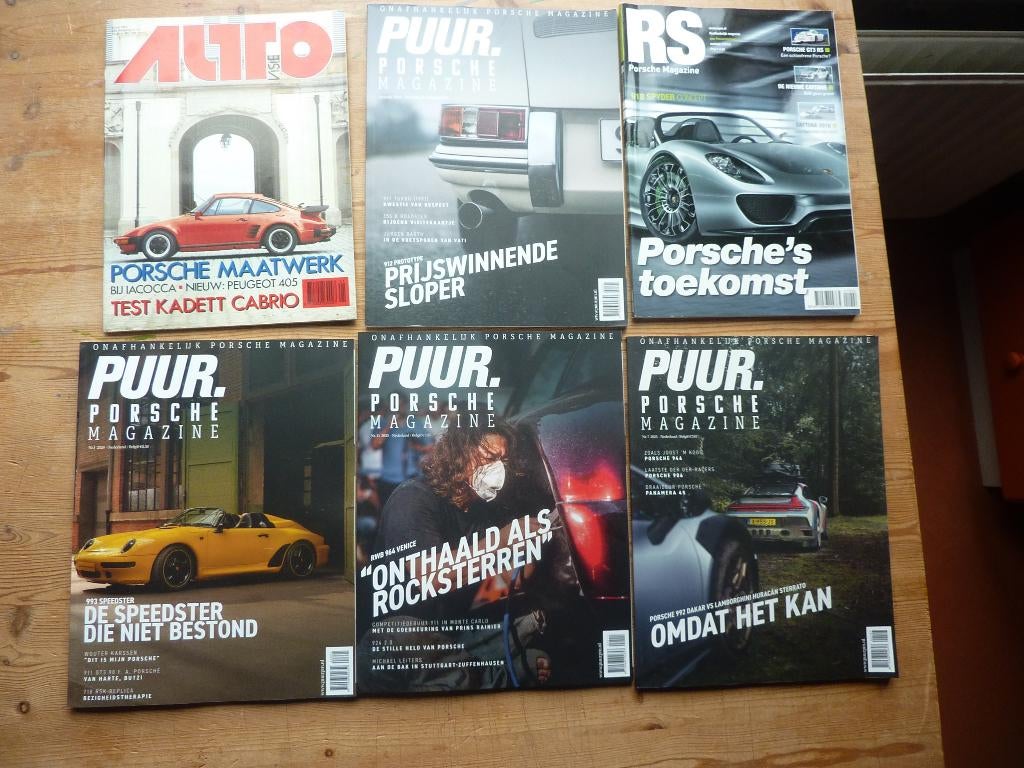 5x Porsche magazines en een stapel documentatie, Boeken, Auto's | Folders en Tijdschriften, Gelezen, Porsche, Ophalen of Verzenden
