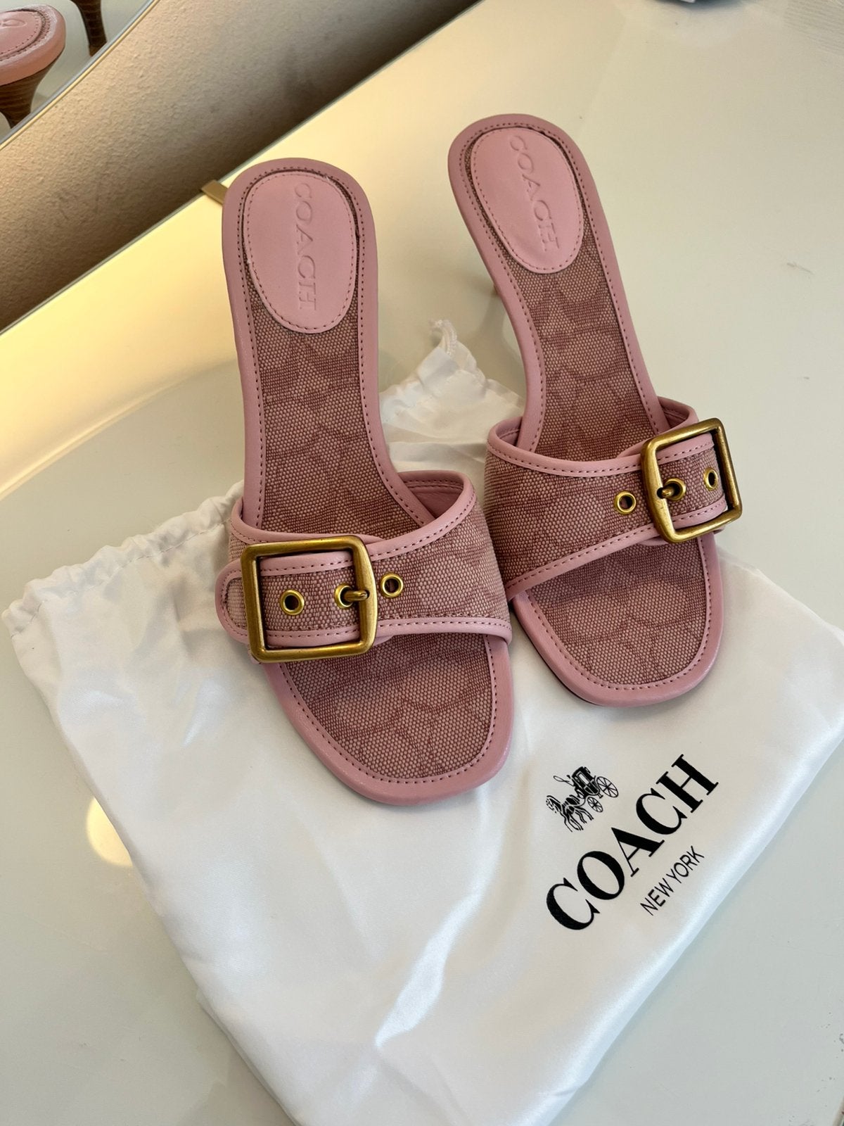 Coach heels, Verzenden, Nieuw, Sandalen of Muiltjes, Roze