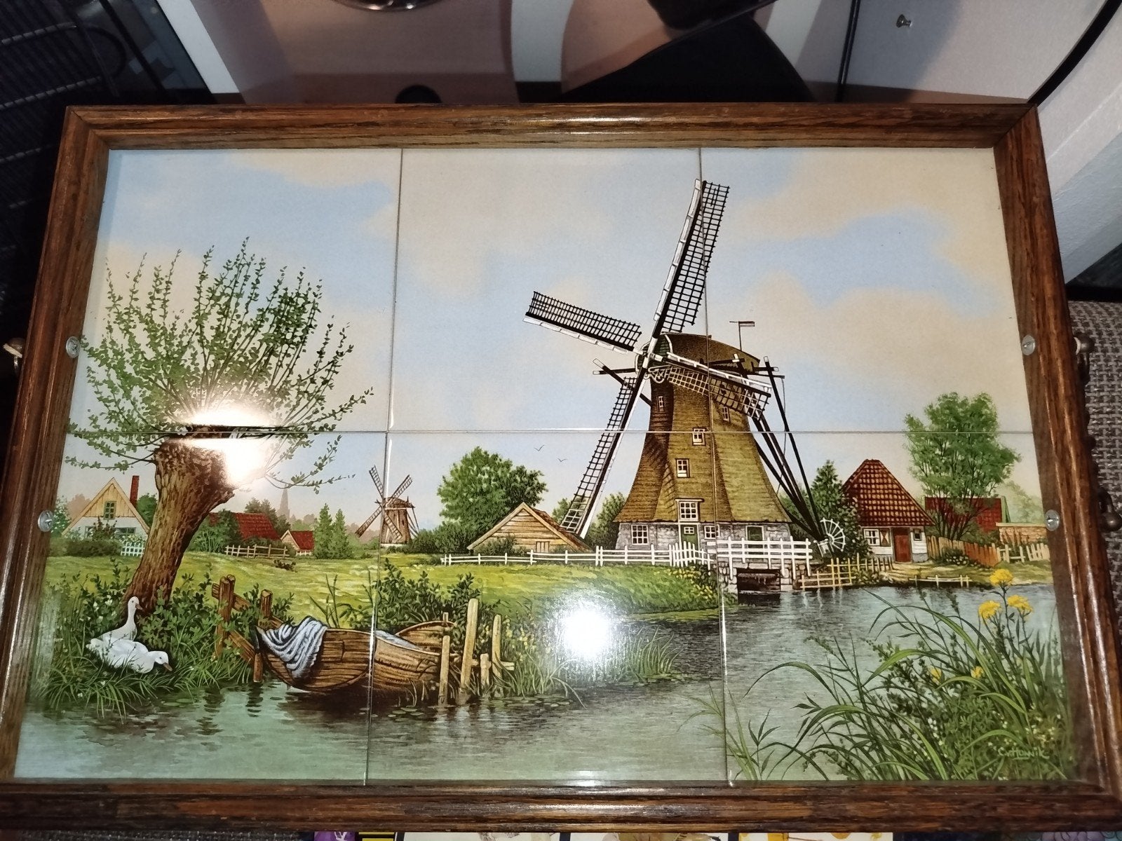 mooie tegel schilderij, Antiek en Kunst, Ophalen