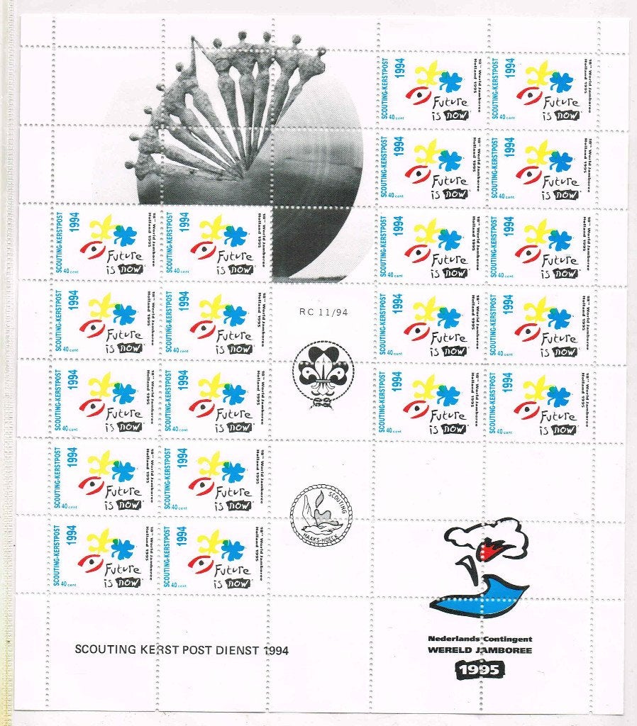 scouting Wereld Jamboree 1995 Vel kerstpostdienst 20 zegels, Ophalen of Verzenden, Nieuw, Overige typen