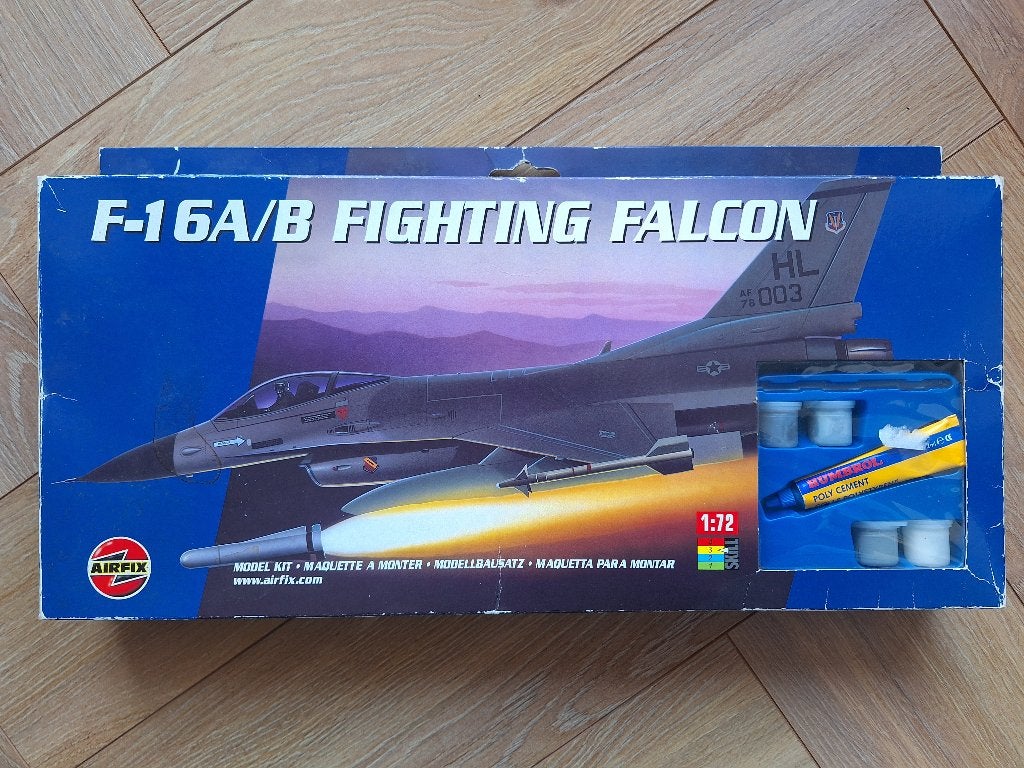 1:72 1/72 Airfix F-16A/B Fighting Falcon, Hobby en Vrije tijd, Modelbouw | Vliegtuigen en Helikopters, Overige merken, 1:72 tot 1:144