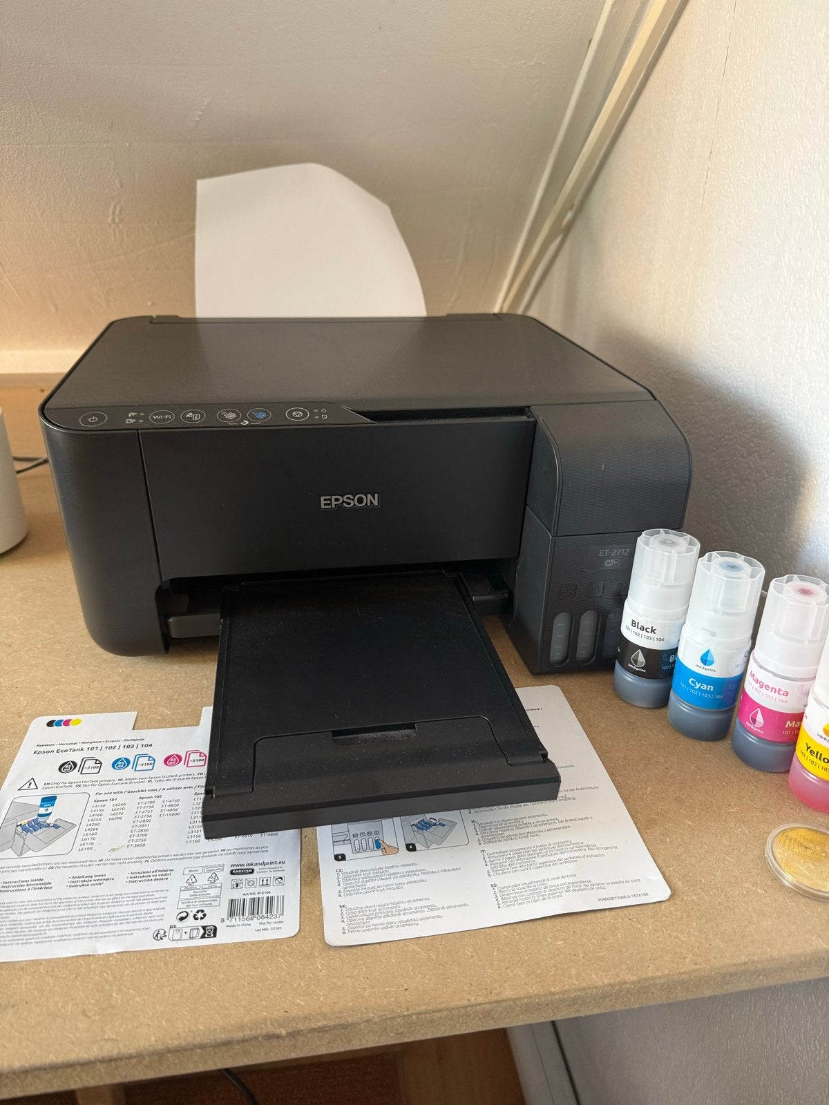 Epson ET-2712 EcoTank All-in-One Printer met Wi-Fi, Computers en Software, Ophalen, Inkjetprinter, All-in-one, Kleur printen