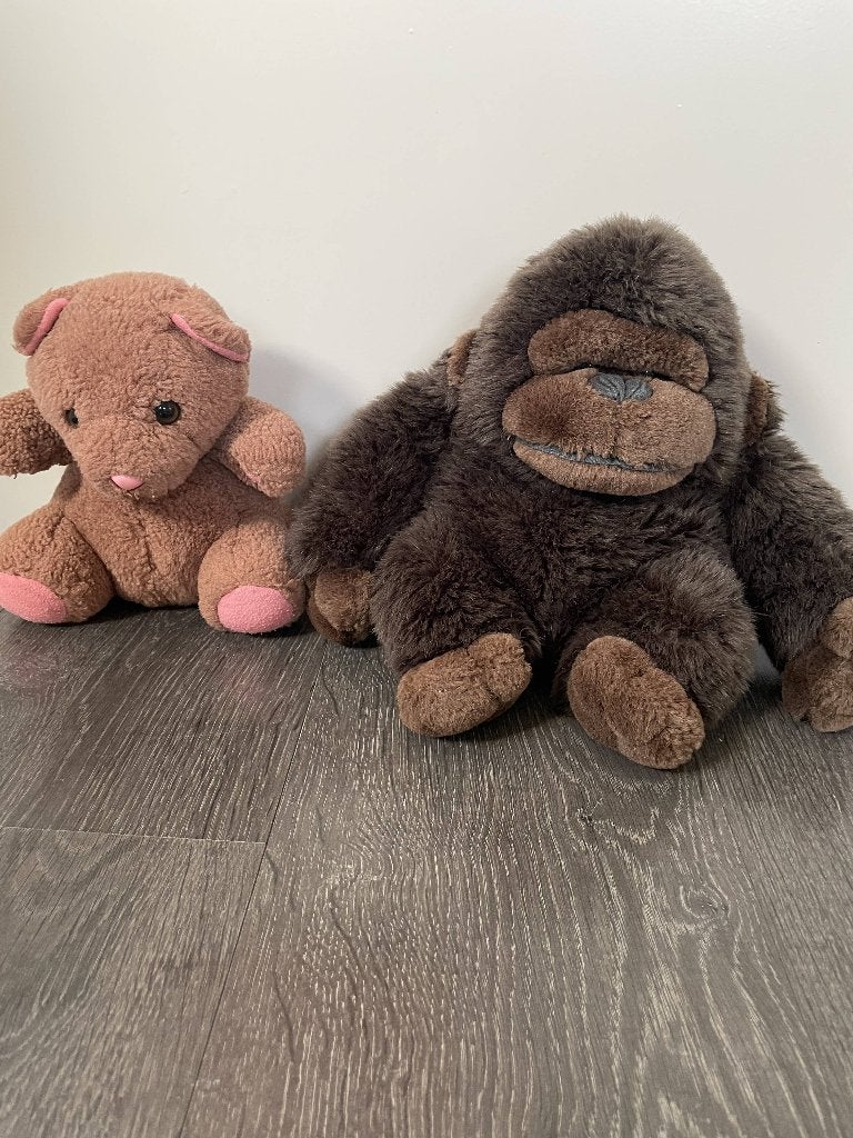 Knuffels 1 gorilla en een beer, Overige merken, Overige karakters, Overige typen, Ophalen of Verzenden