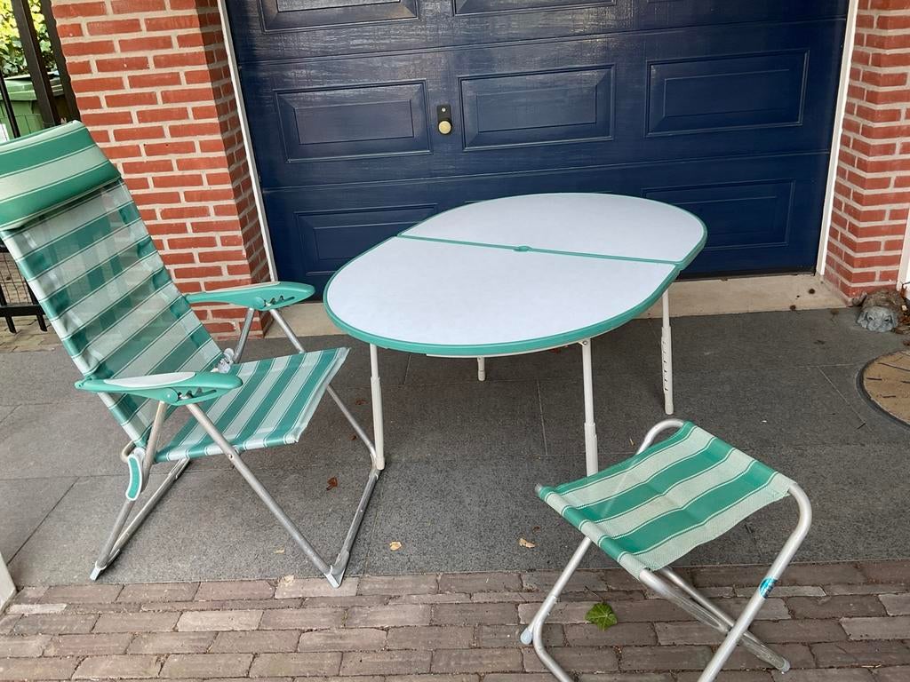 Complete lichtgewicht kampeermeubel set ( 8-delig), Caravans en Kamperen, Ophalen, Zo goed als nieuw, Campingstoel