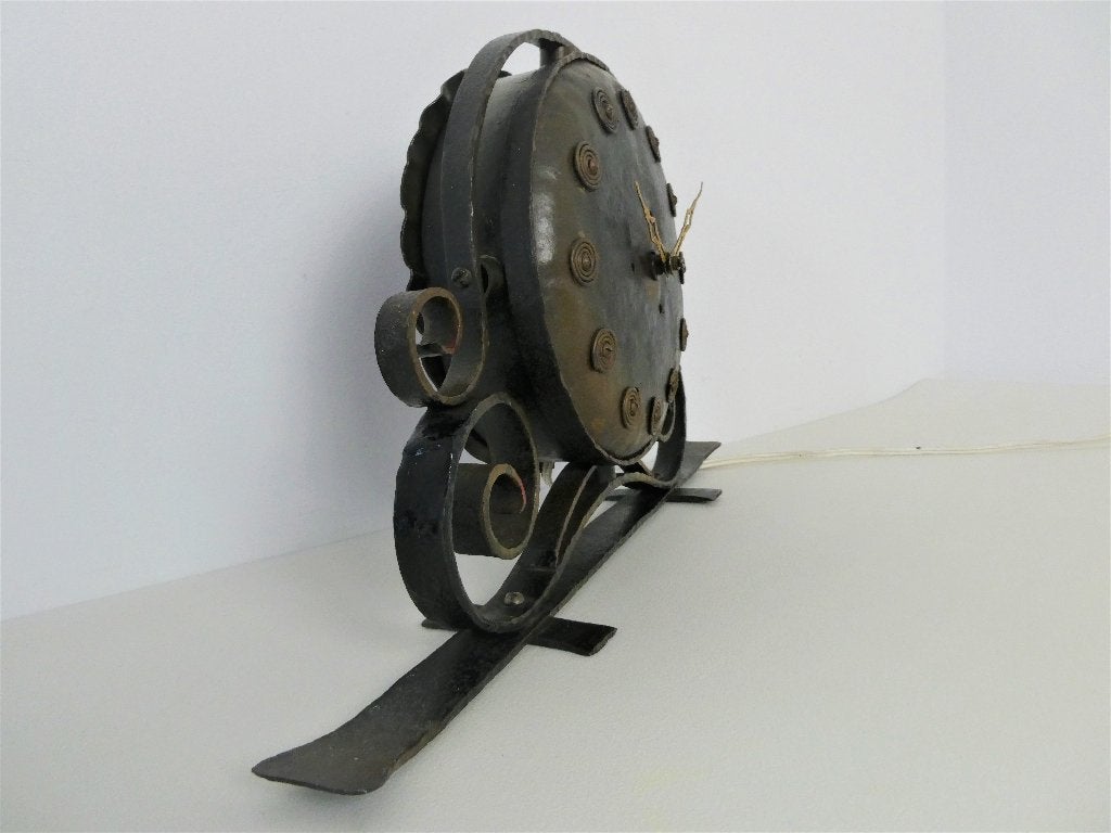 Amsterdamse School tafel klok mantelklok schouwklok 20 volt., Ophalen of Verzenden