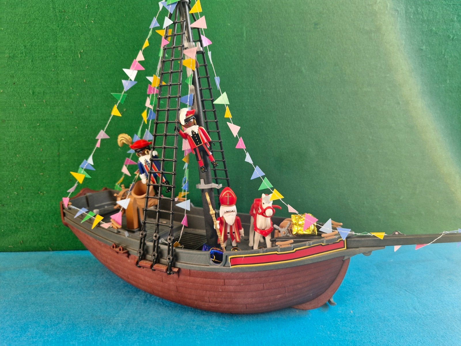 Playmobil Sinterklaas boot met figuren en accessoires, Gebruikt, Complete set, Ophalen of Verzenden, Boot/Schip
