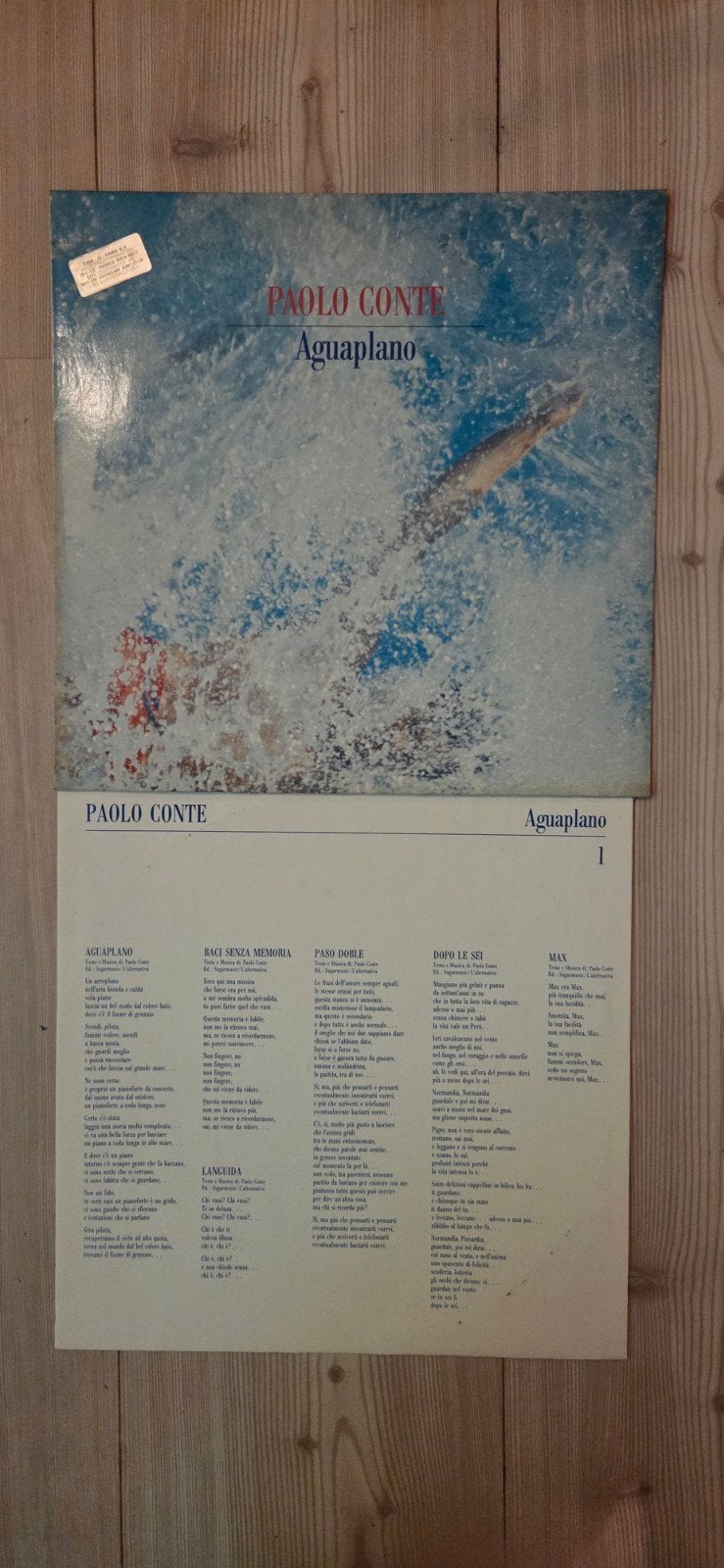 Paolo Conte - Aguaplano LP (1987), Originele persing, Ophalen of Verzenden, 12 inch, LP