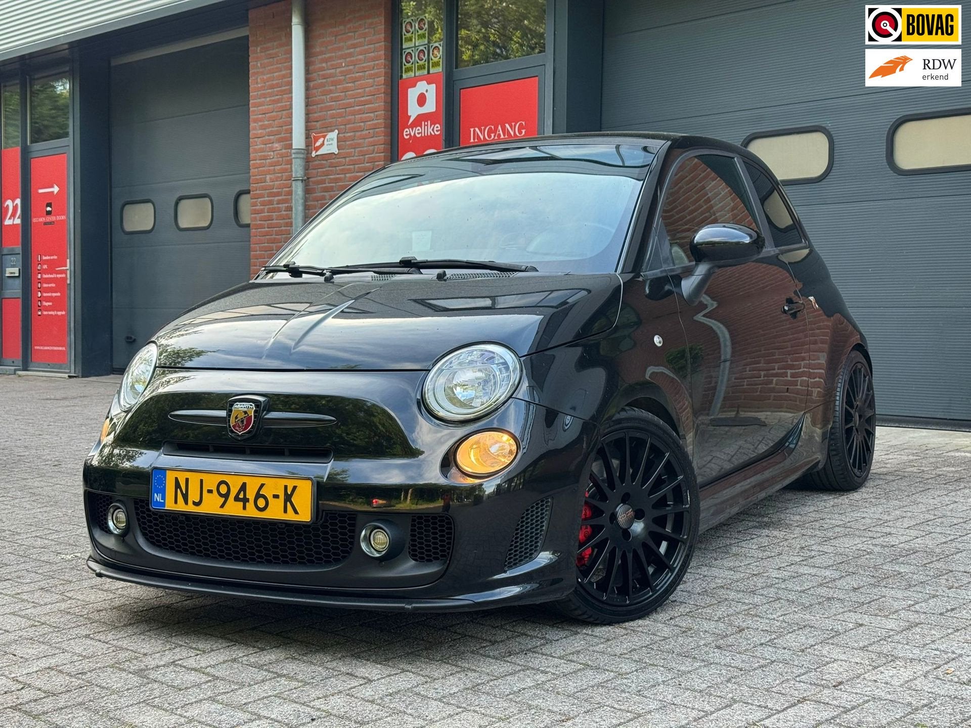 Fiat 500 1.4-16V Abarth |Luxe Uitvoering|Onderhouden|APK|LM, Auto's, Voorwielaandrijving, Euro 5, 4 cilinders, Zwart
