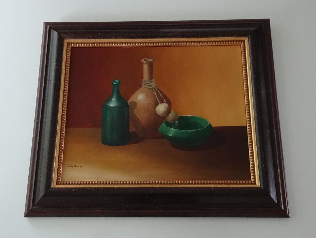 Klassiek Schilderij Stilleven - Olieverf Op Doek met Lijst, Ophalen