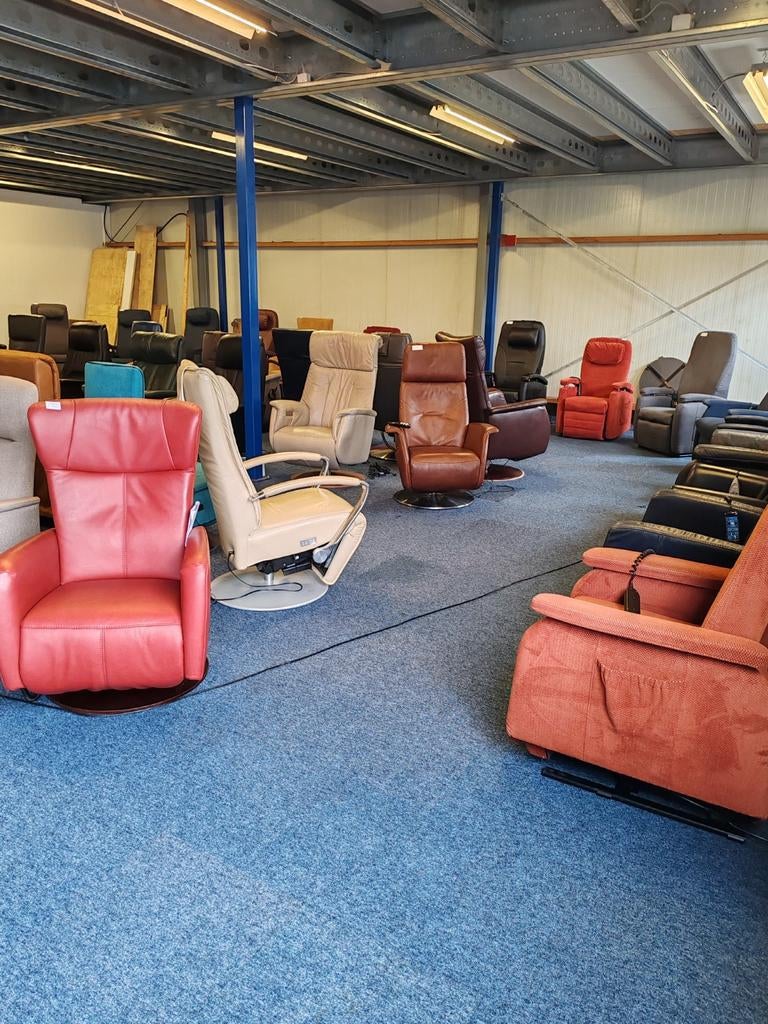 Kooij sta op stoelen en relax fauteuils direct leverbaar*, Nvr, 75 tot 100 cm, Ophalen of Verzenden, Leer