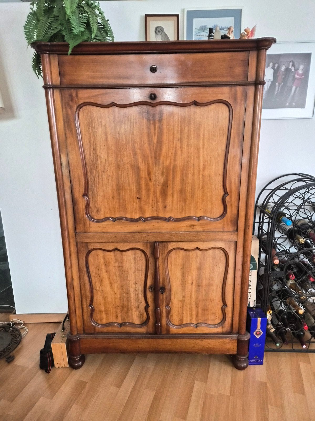 Antiek secretaire bureau met opbergruimte, Antiek en Kunst, Ophalen
