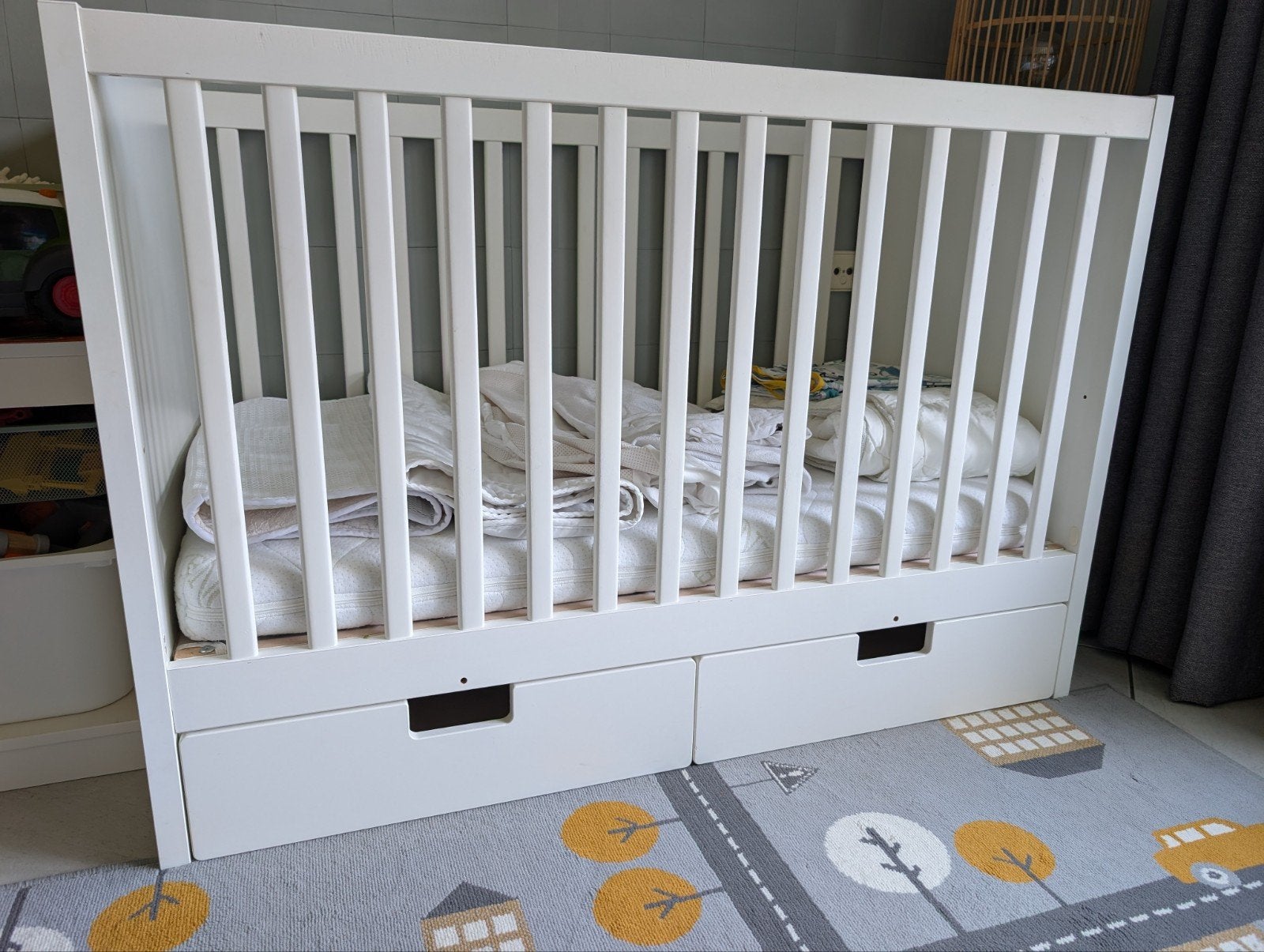 Ikea Stuva ledikant met 2 lades en complete set, Ophalen, Gebruikt, Ledikant