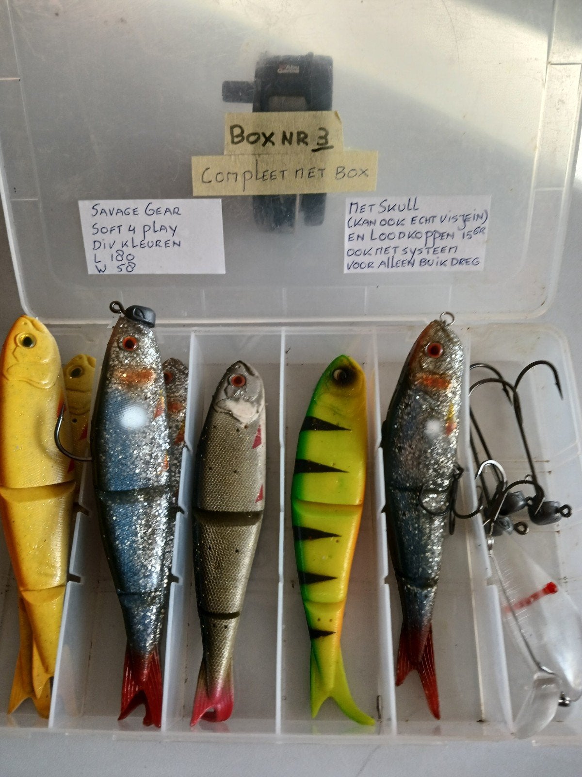 Savage Gear Soft 4 Play kunstaas set met haken en skull, Ophalen, Gebruikt