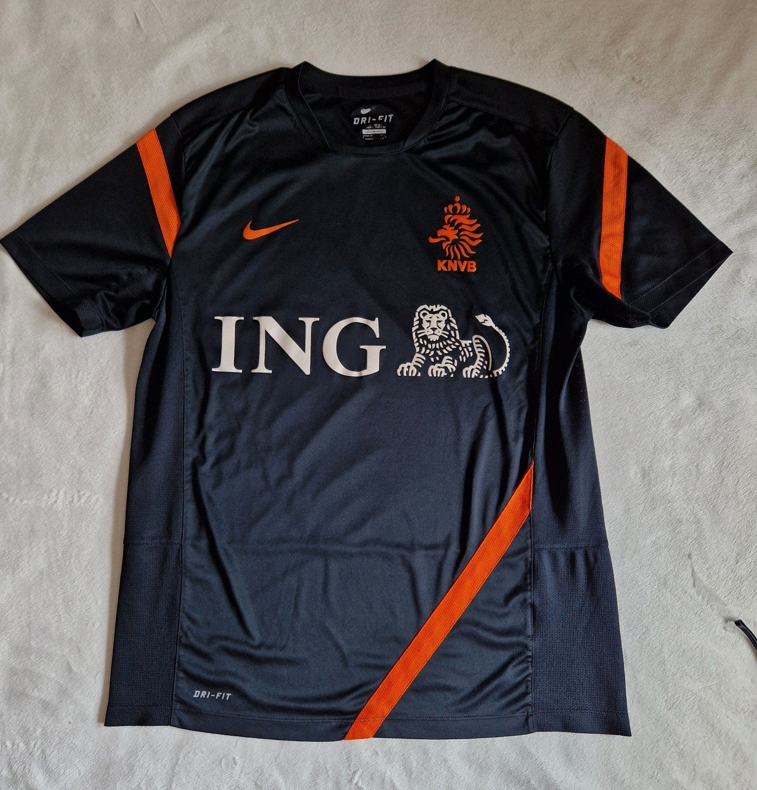 Nederlands elftal shirt Oranje KNVB 2012, Maat 52/54 (L), Zwart, Nike, Ophalen of Verzenden