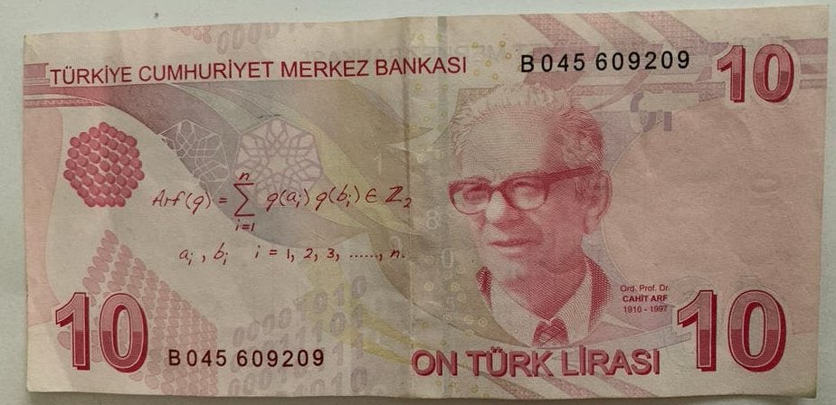 Turkse 10 Lira bankbiljet - Cahid Arf, Ophalen of Verzenden, Overige landen, Los biljet