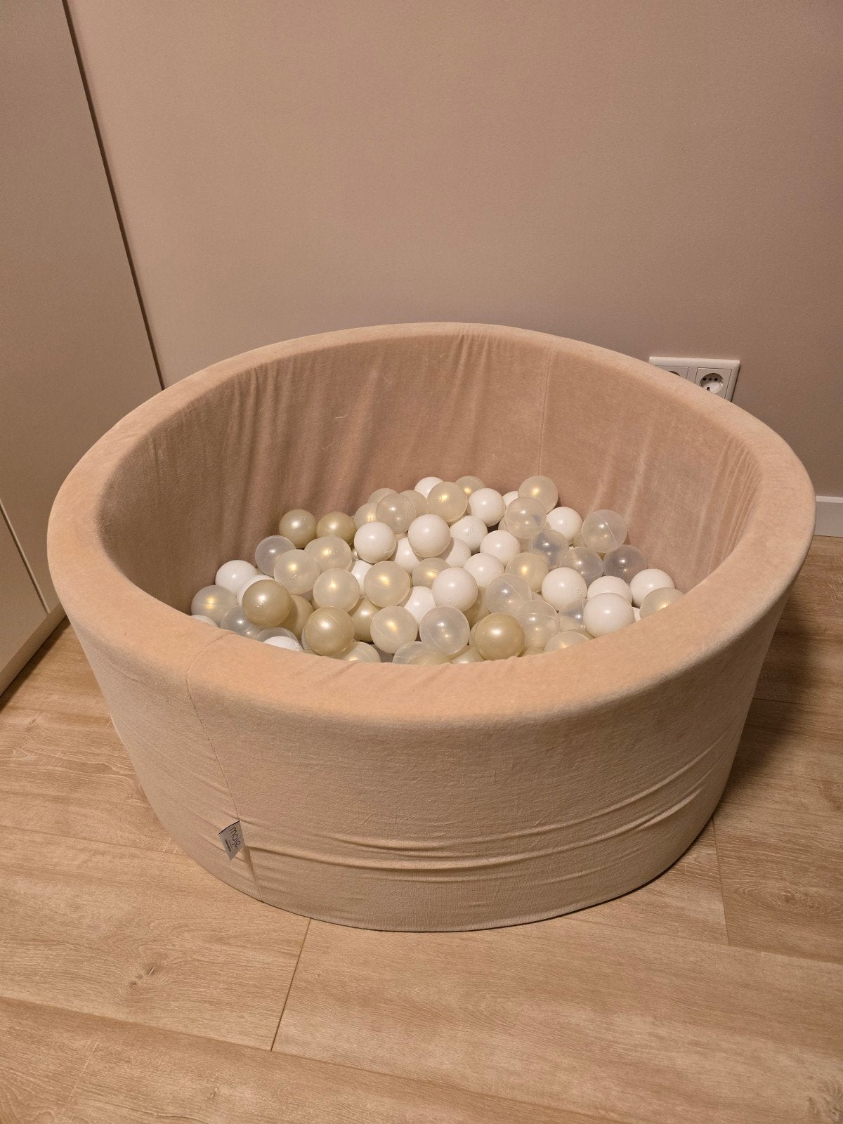 Moje ballenbak XL rond 90x40 beige met 150 ballen, Ophalen, Gebruikt, Overige typen