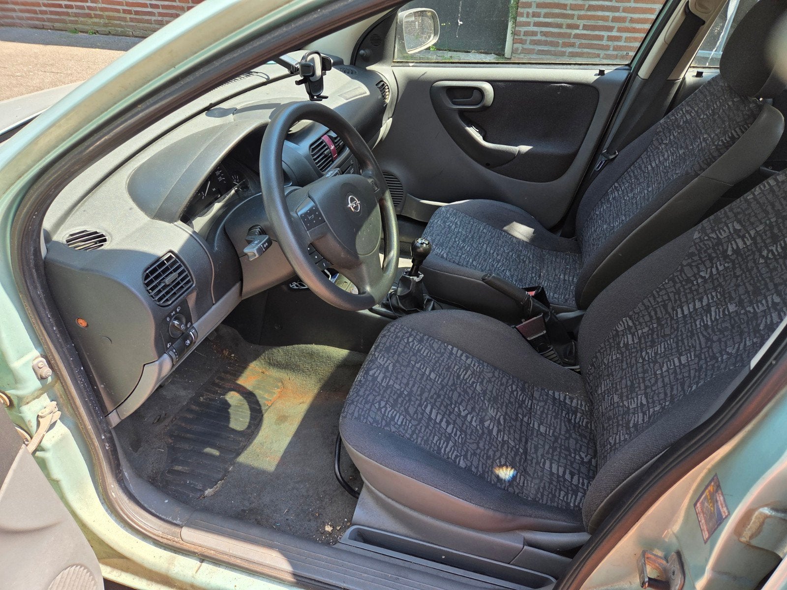 Opel Corsa 1.2 16V 5D 2001 Groen, Auto's, Voorwielaandrijving, 450 kg, 74 pk, 31 €/maand