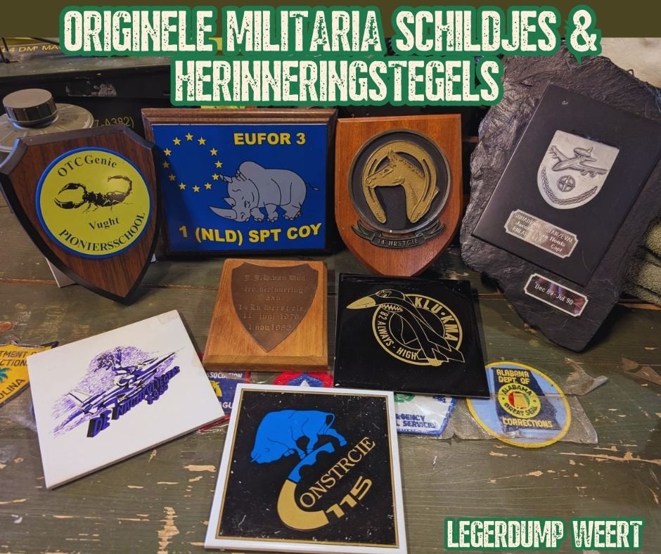 Originele Militaria Schildjes & Herinneringstegels, Ophalen, Landmacht, Nederland, Embleem of Badge