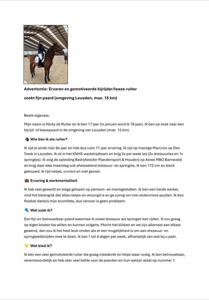 bijrijder aangeboden, Dieren en Toebehoren, Ophalen of Verzenden, Zo goed als nieuw