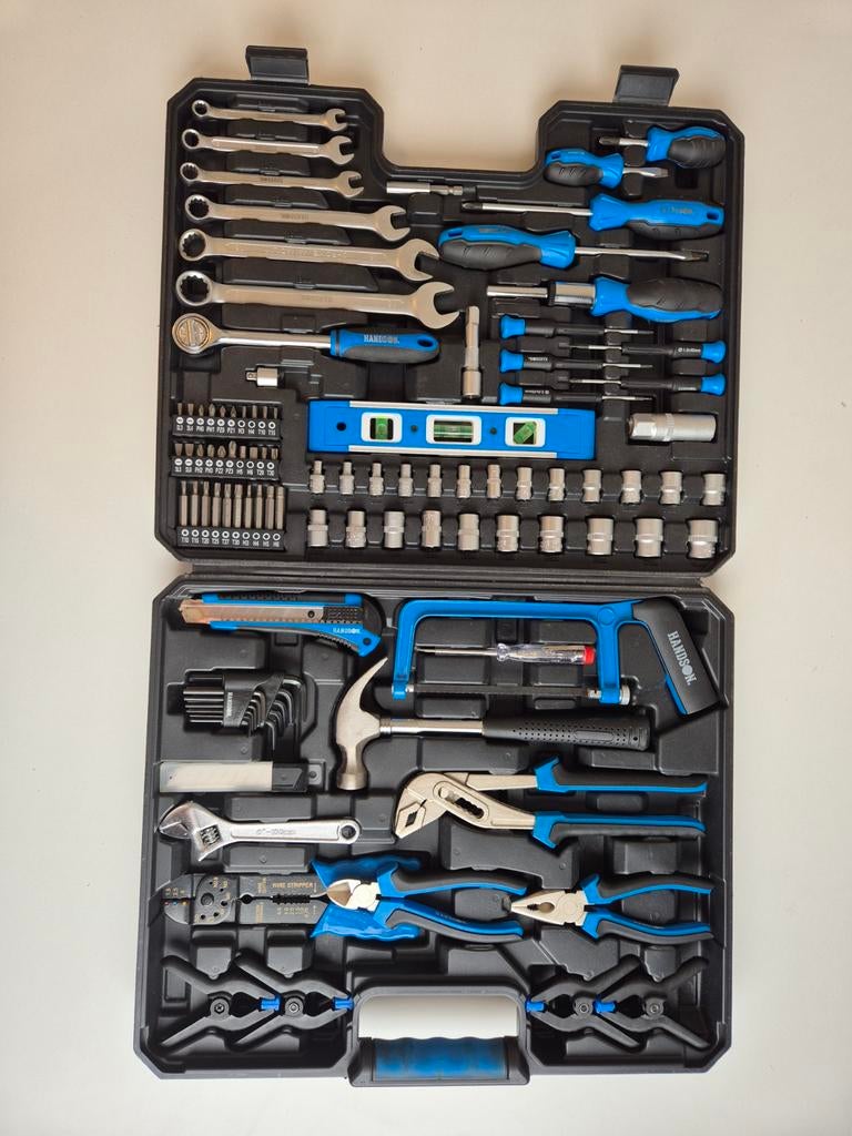Handson gereedschapskoffer 100-delig, Ophalen of Verzenden, Gebruikt