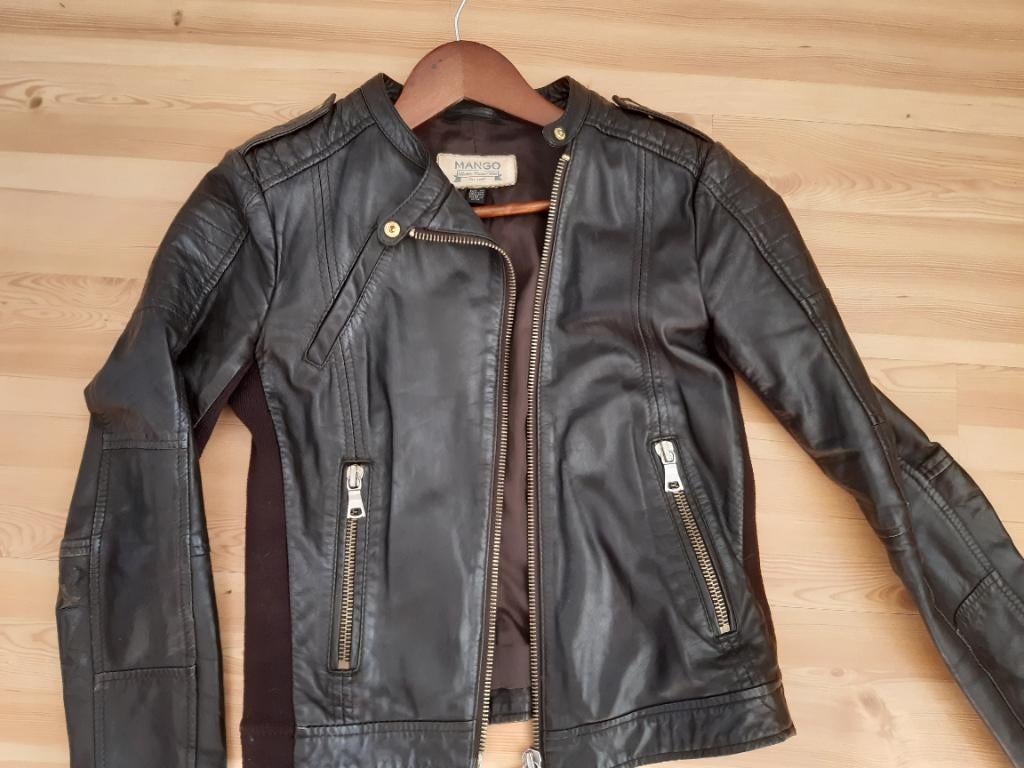 Donkerbruin leren jas/jack xs, Bruin, Overige maten, Ophalen of Verzenden, Zo goed als nieuw