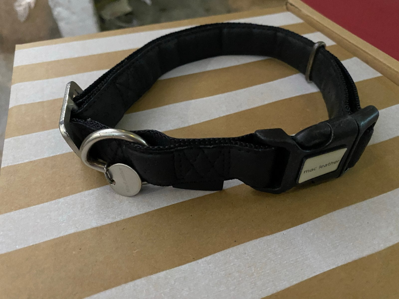 Halsband hond , leer, Ophalen of Verzenden