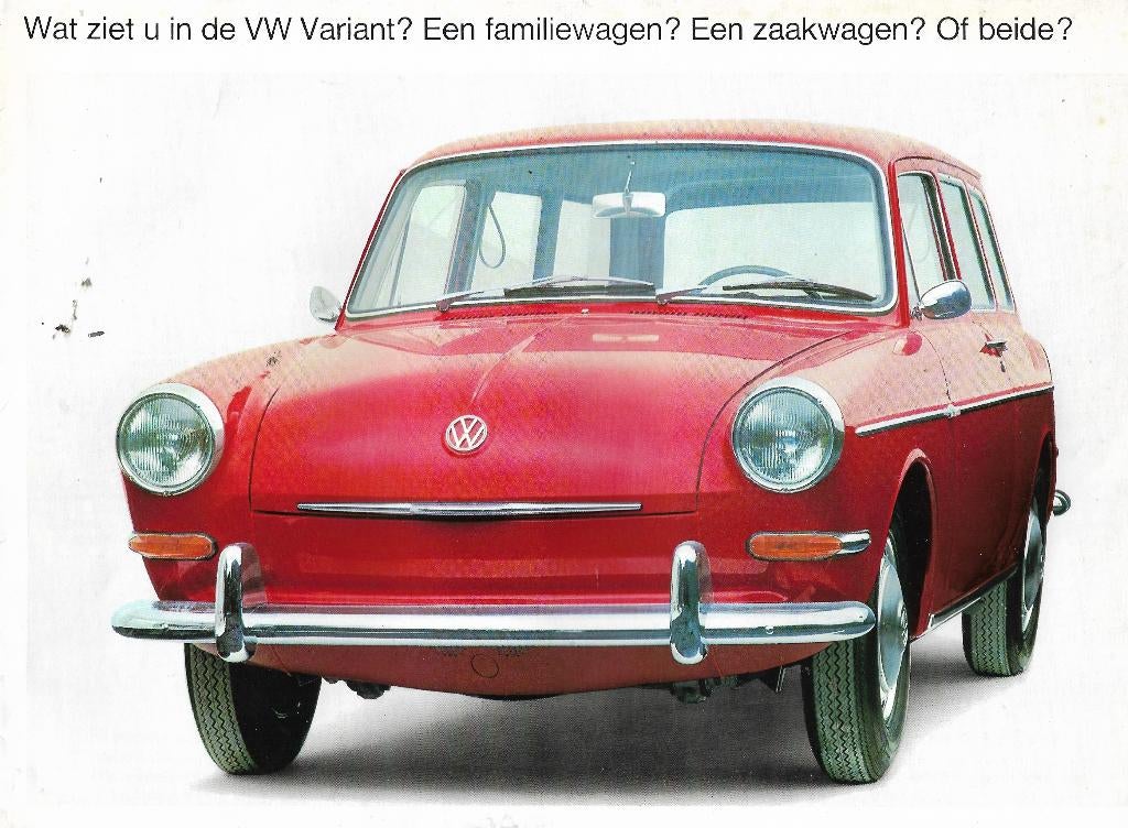 Brochure VW Volkswagen VARIANT, 1964 (NL)., Nieuw, Ophalen of Verzenden, Pon's Autohandel, Leusden, Volkswagen