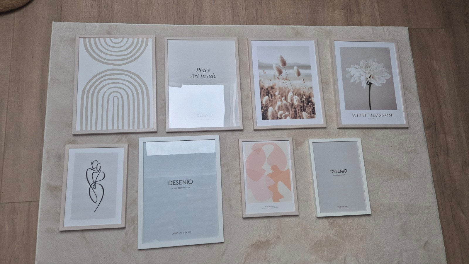 Set van 7 diverse fotolijsten van Desenio, Ophalen, Hangend, Zo goed als nieuw, Fotolijst