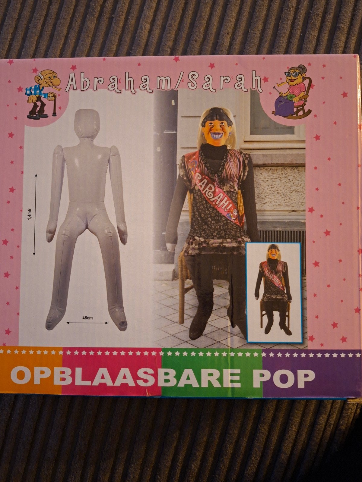 opblaasbare abraham sarah pop, Ophalen of Verzenden