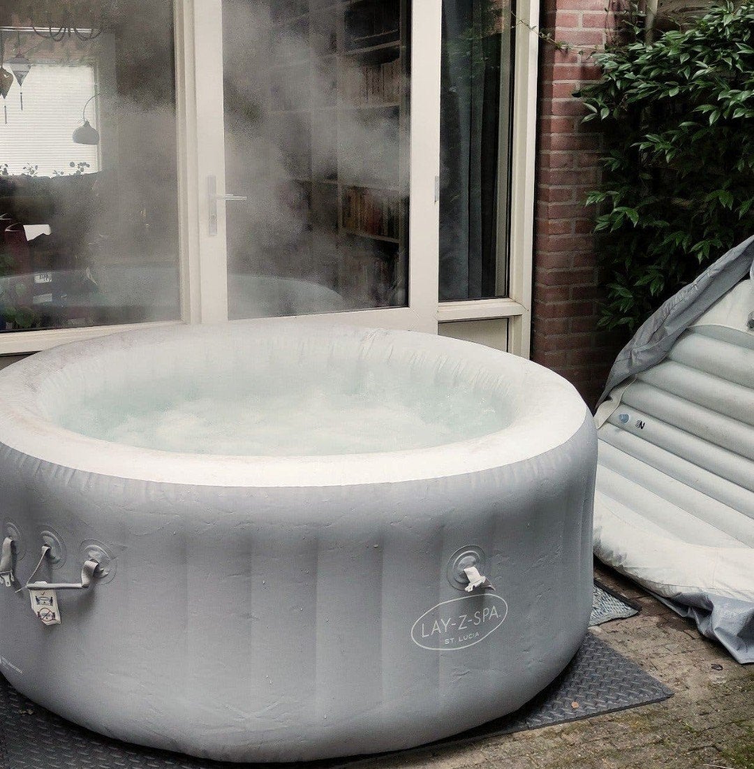 Lay-Z-Spa Opblaasbare Jacuzzi met Accessoires, 200 tot 300 cm, Opblaaszwembad, 80 tot 120 cm, Rond
