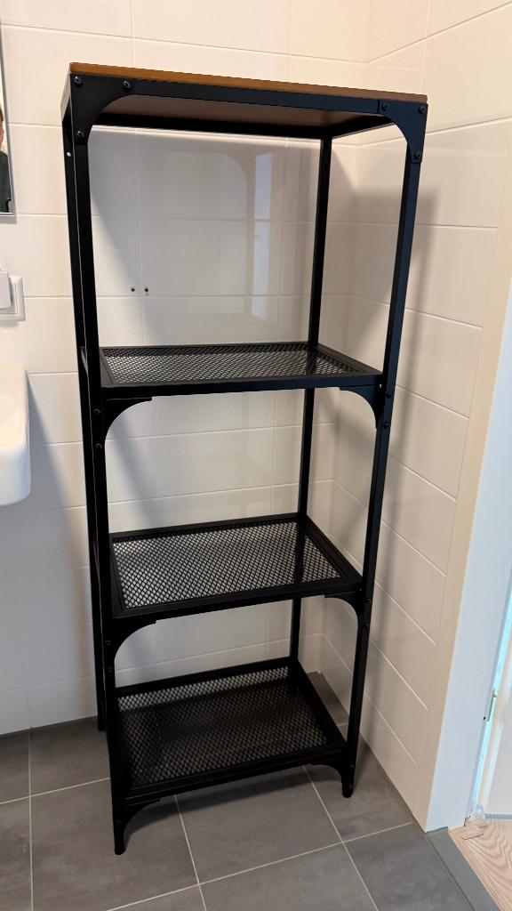 Ikea FJÄLLBO Stellingkast, zwart, 51x36x136 cm, Huis en Inrichting, Ophalen, Zo goed als nieuw
