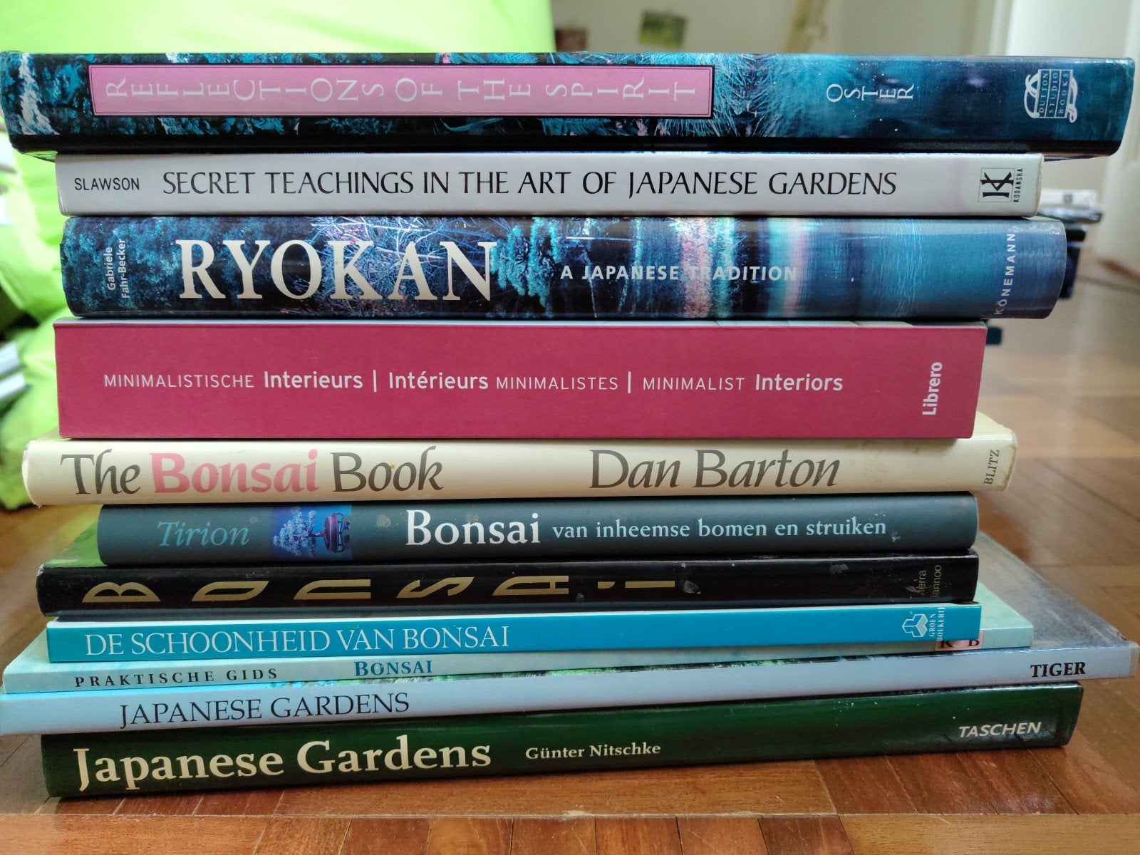 Collectie boeken over Bonsai, Japanse tuinen en interieurs, Ophalen of Verzenden, Gelezen, Diverse auteurs (o.a. Dan Barton, Günter Nitschke)