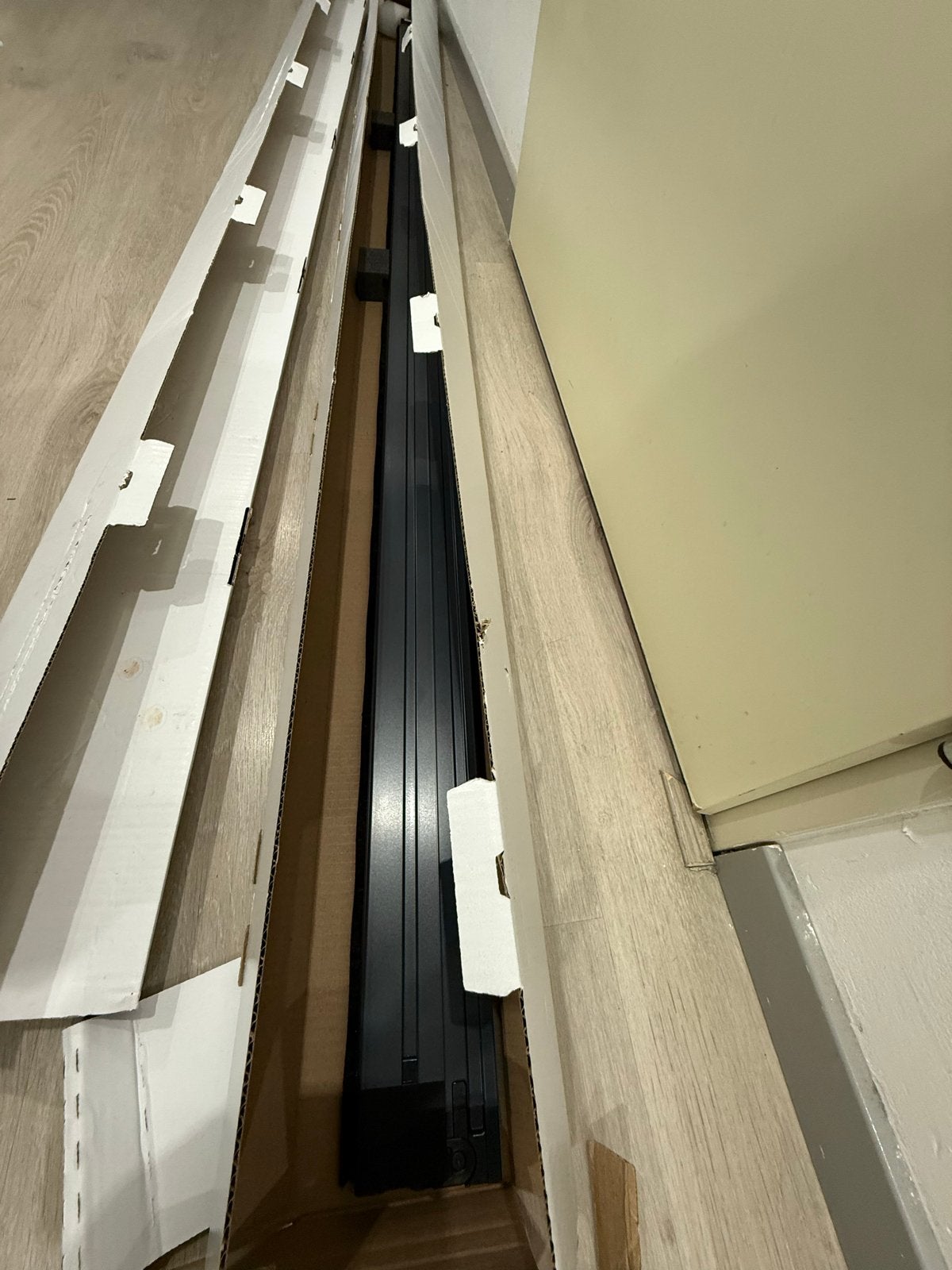 Bruynzeel S900 Plissé hordeur L 96x227-230 Antraciet (Nieuw), Ophalen, Kunststof, 80 tot 100 cm, 215 cm of meer