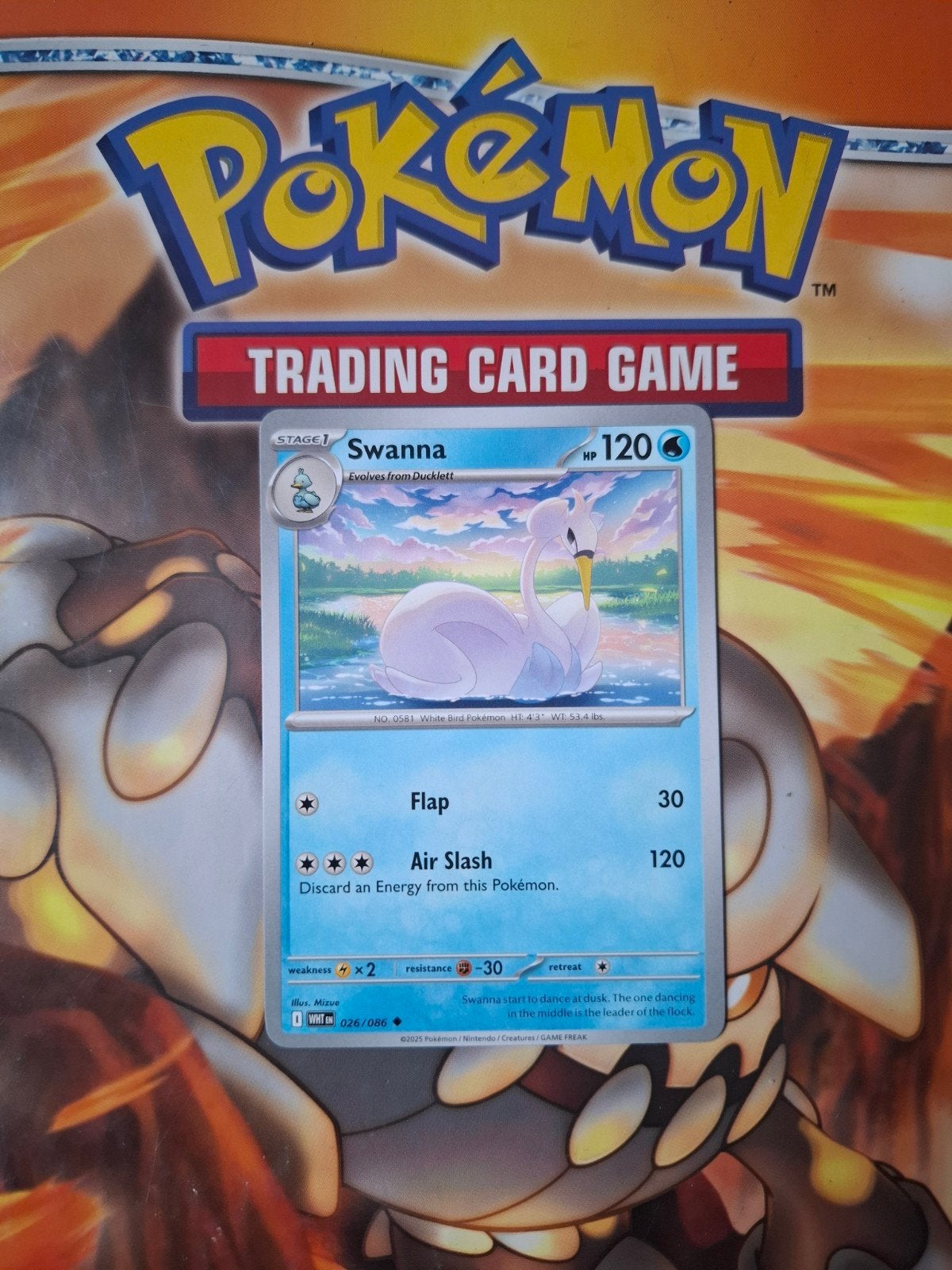 Swanna 026/086 Pokemon White Flare, Ophalen of Verzenden, Zo goed als nieuw, Losse kaart