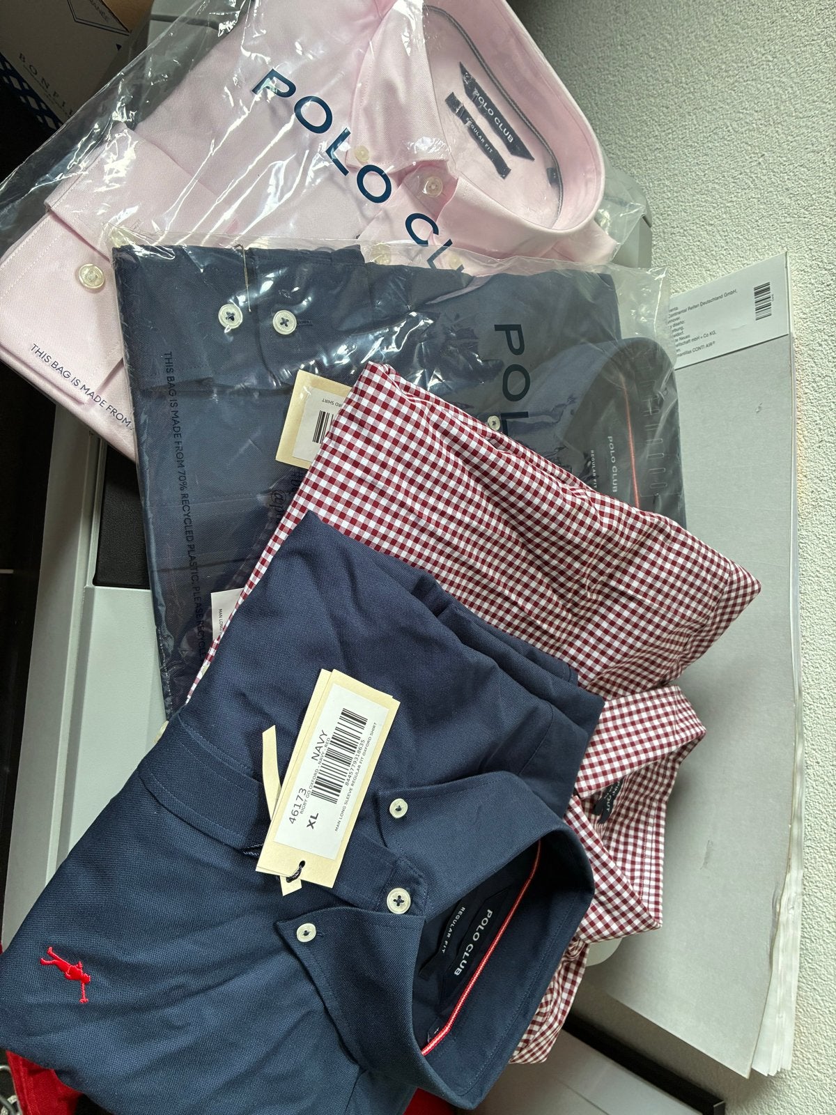 Nieuw geruit overhemd Poloclub XL regular fit, Ophalen of Verzenden, Nieuw, Rood, Halswijdte 43/44 (XL)