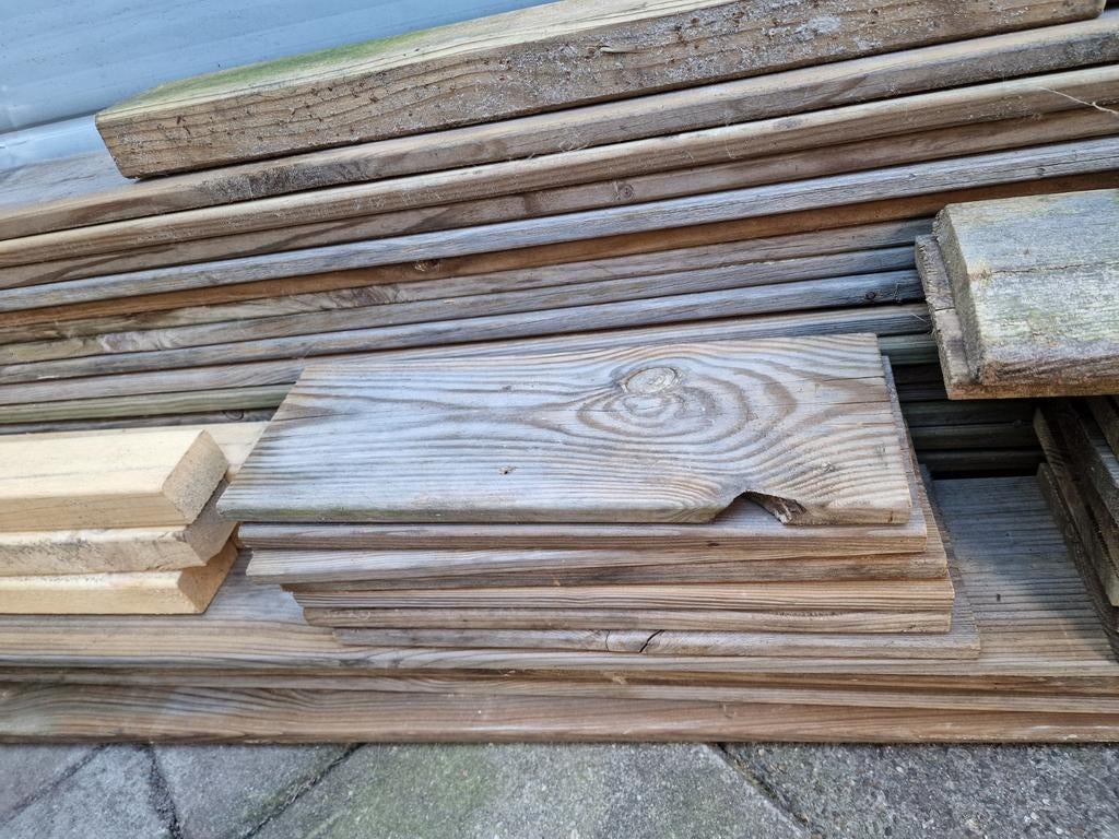 Schuttingplankdelen, Tuin en Terras, Ophalen, Hout