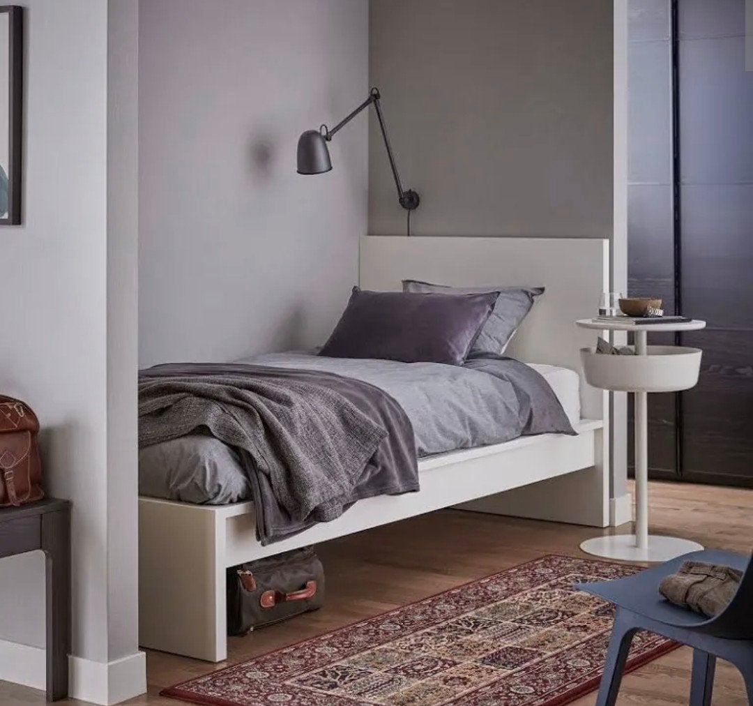 bed malm ikea 90200, Ophalen, 90 cm, Eenpersoons, Wit