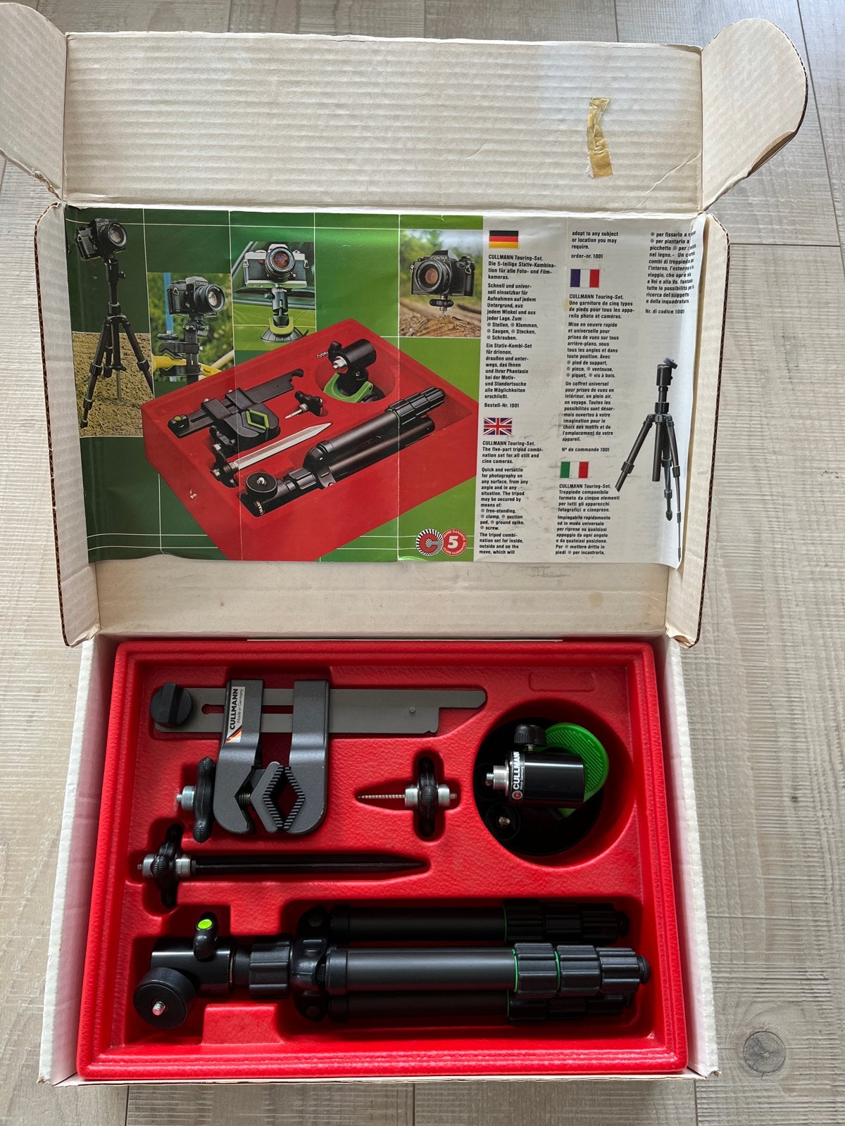 Cullmann Touring Set Statief met accessoires in doos, Audio, Tv en Foto, Fotografie | Statieven en Balhoofden, Zo goed als nieuw