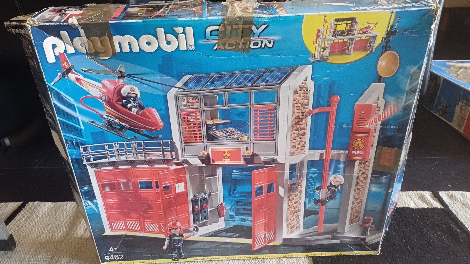 Playmobil brandweerkazerne in de originele doos +boekje, Gebruikt, Gebouw, Complete set, Ophalen of Verzenden