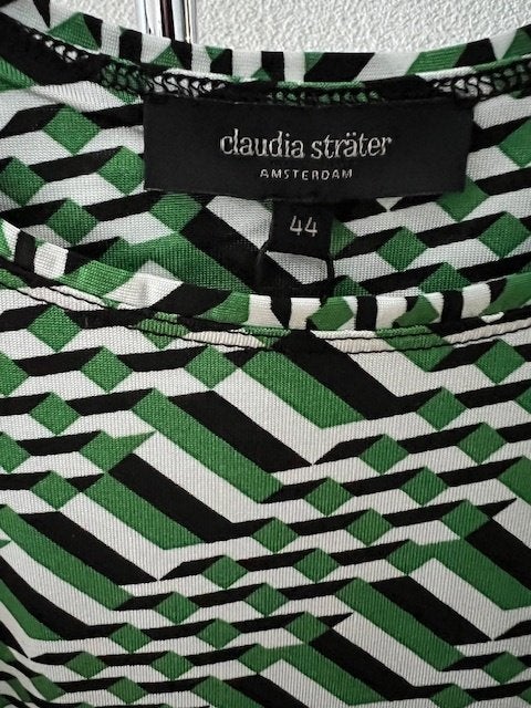 NIEUW Claudia Strater prachtige luxe top zwart groen wit 44, Verzenden, Maat 42/44 (L), Nieuw, Korte mouw
