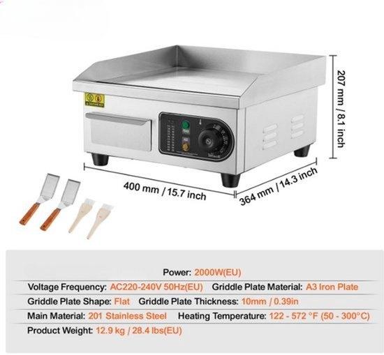 Elektrische Grillplaat - Grillplaat - Teppanyaki Grill - voo, Corvance B.V., Verzenden, Nieuw, Corvancebol@gmail.com