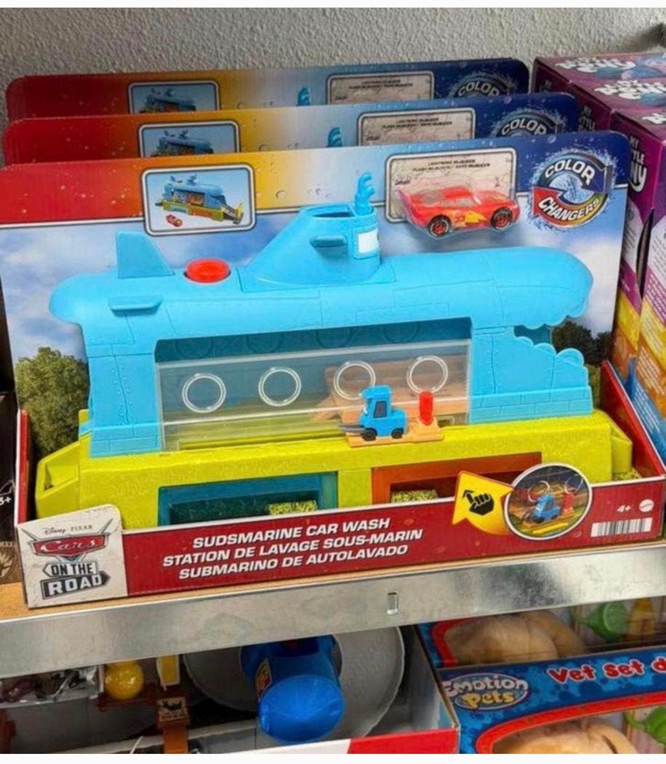 Disney Pixar - CARS Wasstraat race-auto wasstraat duikboot, Jongen of Meisje, Nieuw, Ophalen of Verzenden, H