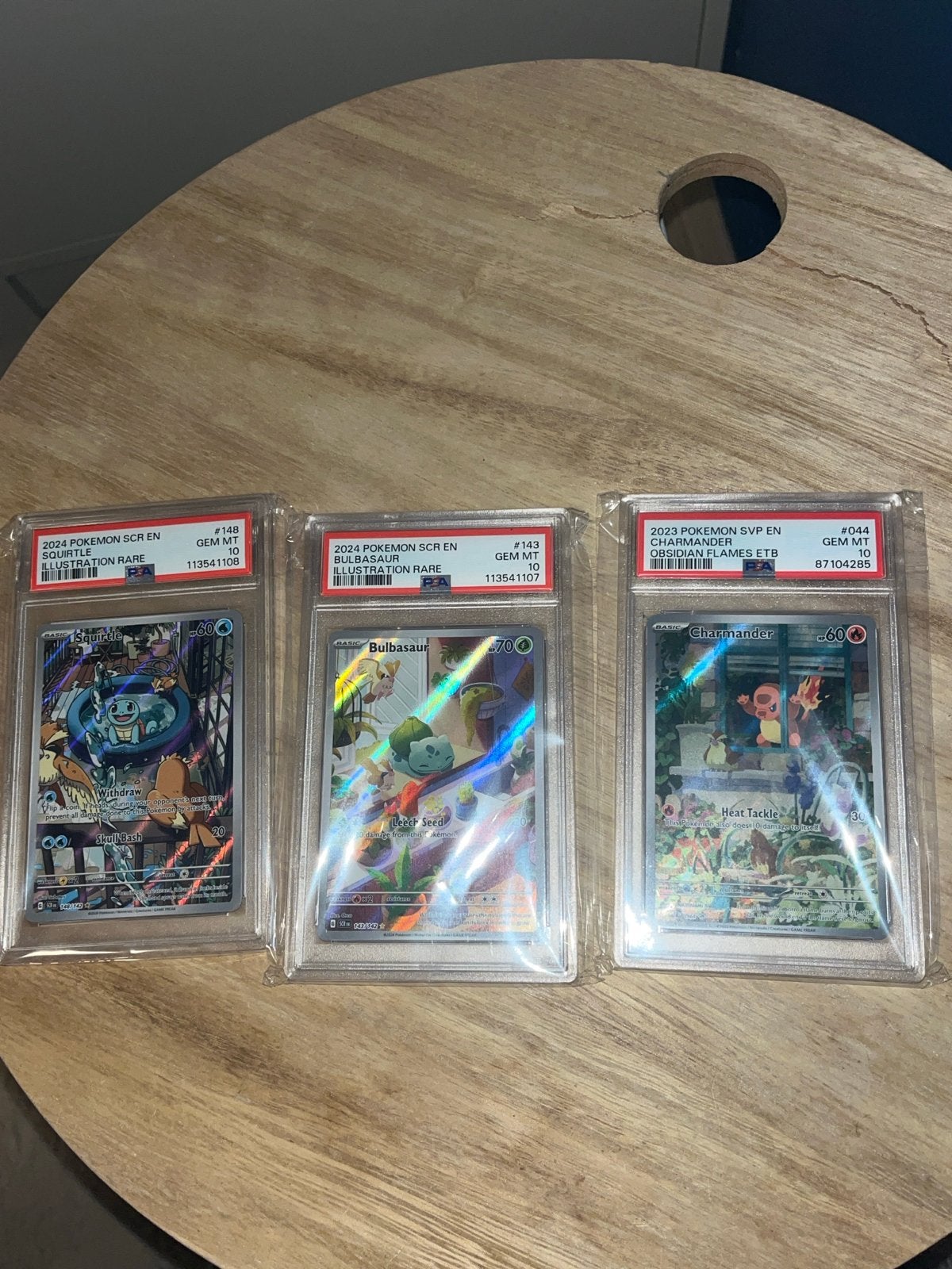 Pokémon Graded Kaarten PSA 10 - Squirtle, Bulbasaur, Charman, Ophalen of Verzenden, Zo goed als nieuw, Meerdere kaarten