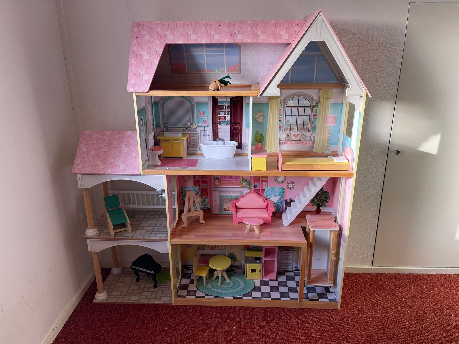 Kidkraft Lola Mansion Poppenhuis, Ophalen, Zo goed als nieuw, Poppenhuis