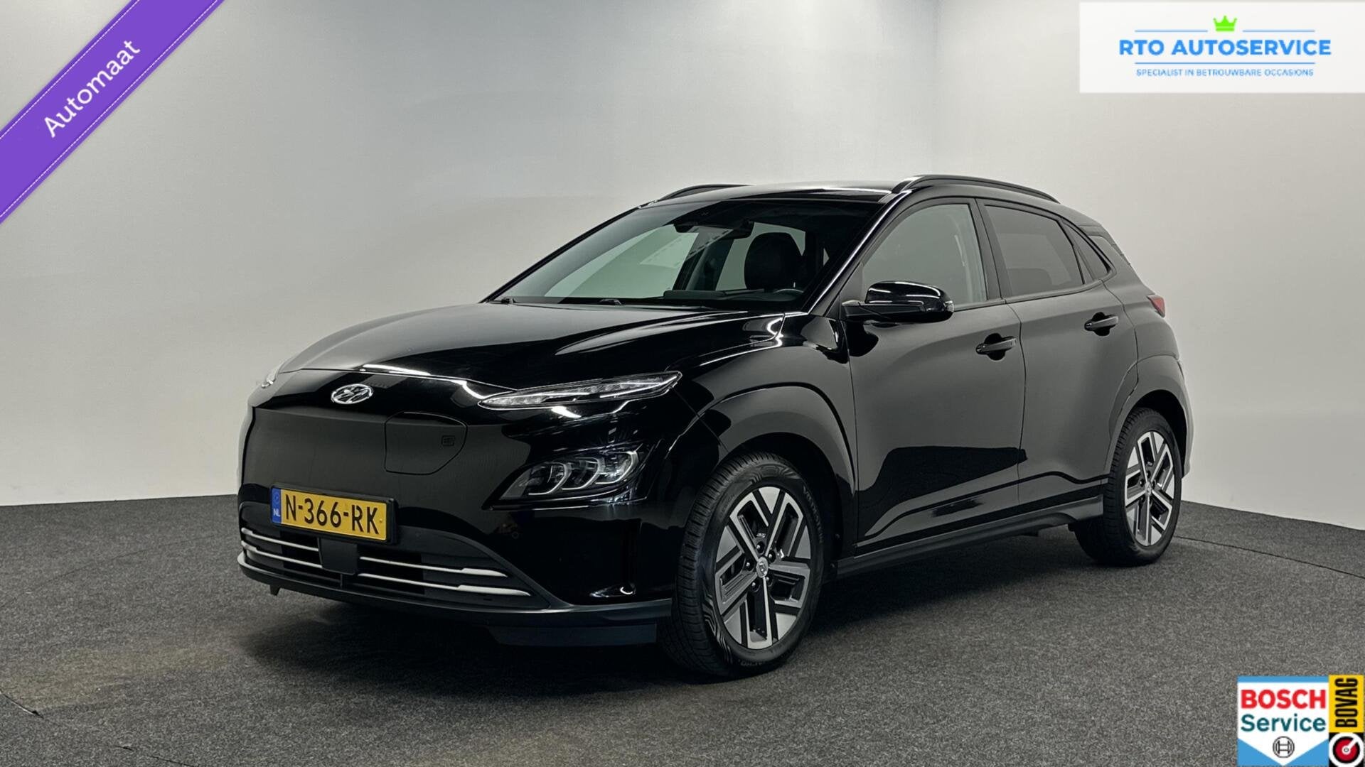 Hyundai Kona EV Fashion 64 kWh|SOH 100%|Warmtepomp|Carplay|N, Auto's, Hyundai, Gebruikt, Zwart, Met garantie (alle), Zwart