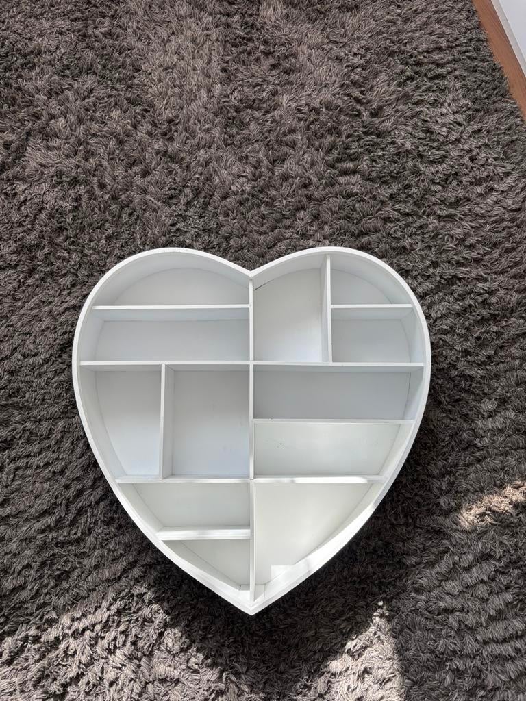 Wandkast wit, houten hart voor aan de muur, Ophalen of Verzenden, Gebruikt