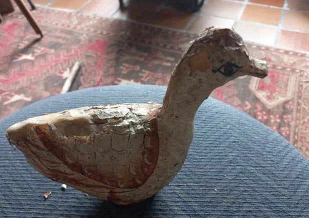Antieke Duitse Putz Masse/Papier-maché Gans (1920), Ophalen of Verzenden