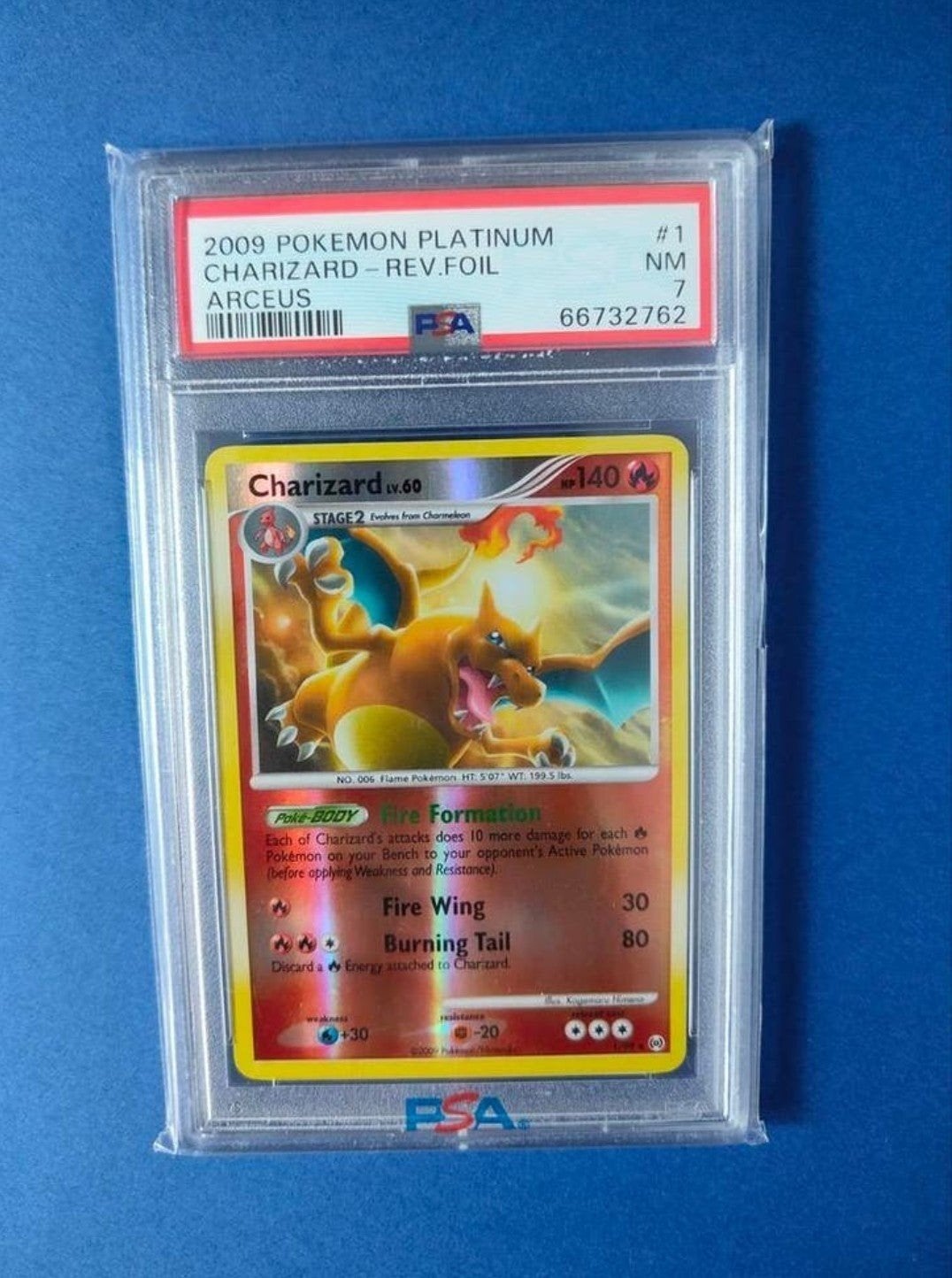Charizard 2009 Platinum Arceus rev foil, Hobby en Vrije tijd, Verzamelkaartspellen | Pokémon, Ophalen of Verzenden, Zo goed als nieuw