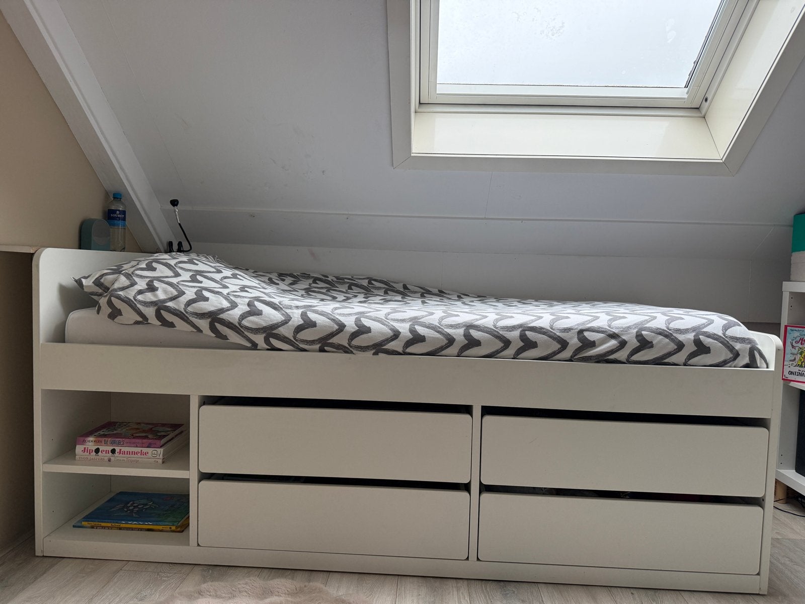 Ikea Släkt bed met lattenbodem en matras, Ophalen, Gebruikt, 90 cm, Eenpersoons