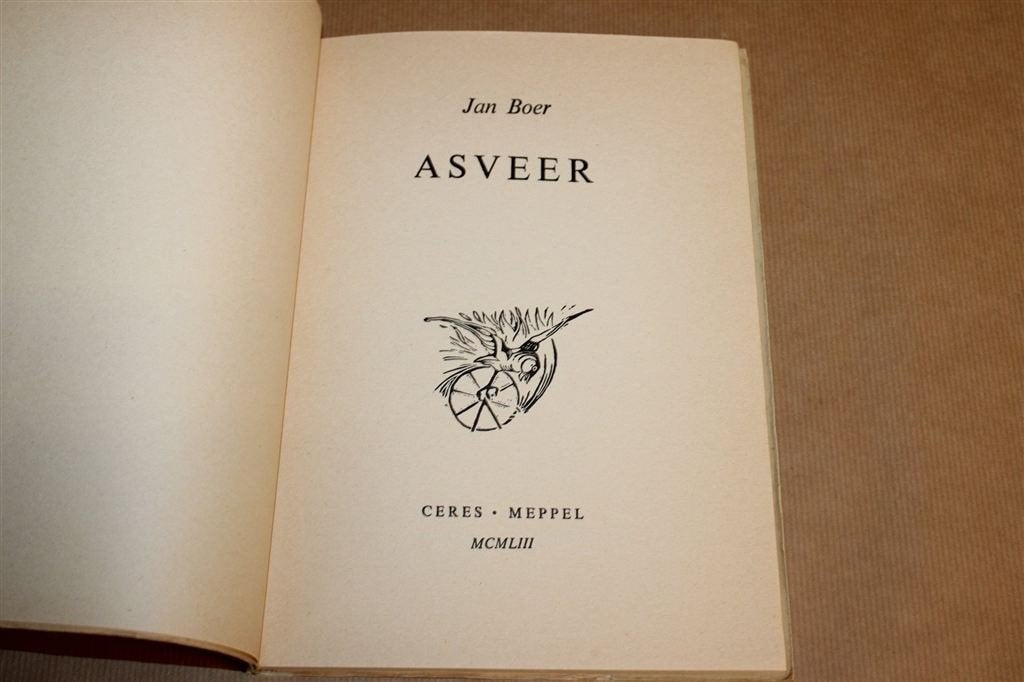 Asveer — Jan Boer — Gronings 1953 — Oplage: 400 ex., Ophalen of Verzenden, Gelezen